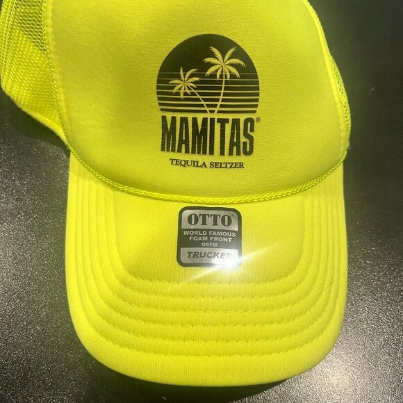 OTTO Mamitas Tequila Seltzer Bright Yellow Neon Unisex Hat One Size Fits Most - Picture 1 of 3